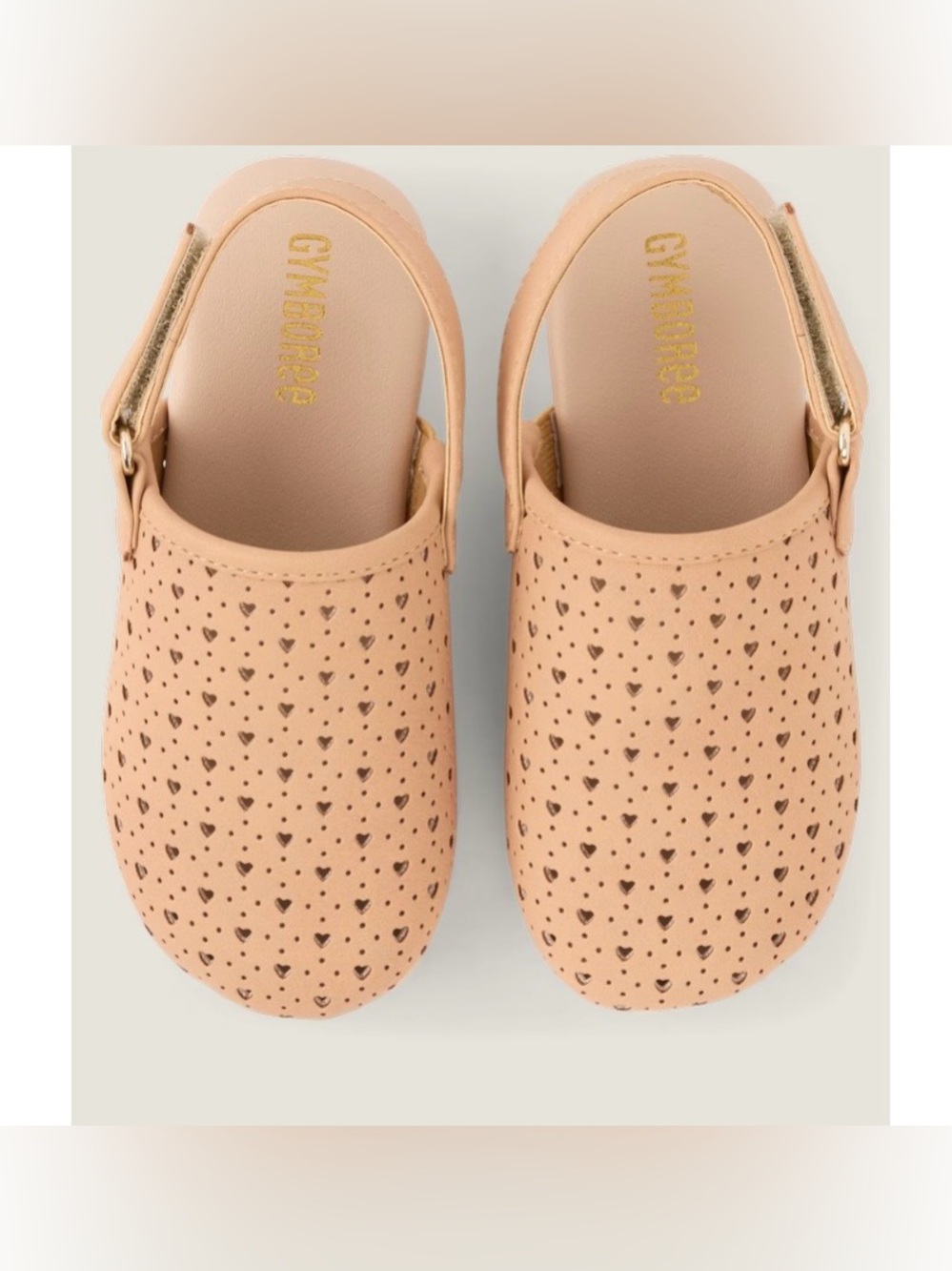 Gymboree Girls Perforated Heart Clogs